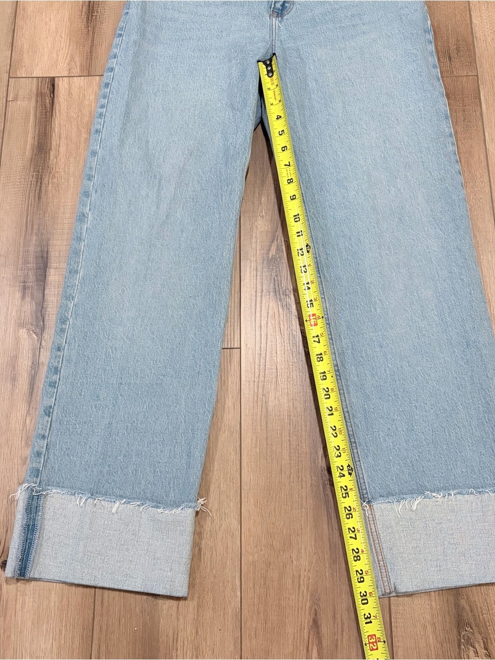 Abercrombie 90s Relaxed Jeans High Rise Curvy Cuff Coastal Cowgirl 29/8 Y2K - Picture 10 of 11